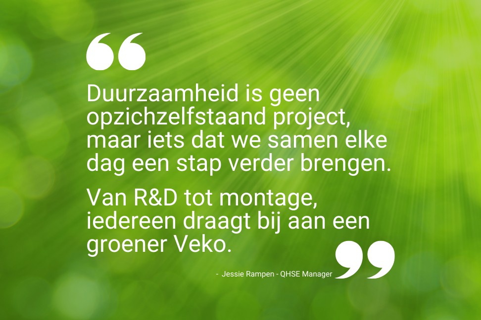 Duurzaamheid bij Veko: stap voor stap naar een groenere toekomst